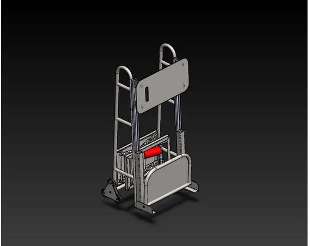 3D model of Industrial Sheet Metal Mounting Bracket | SolidWorks | DXF for Laser Cutting