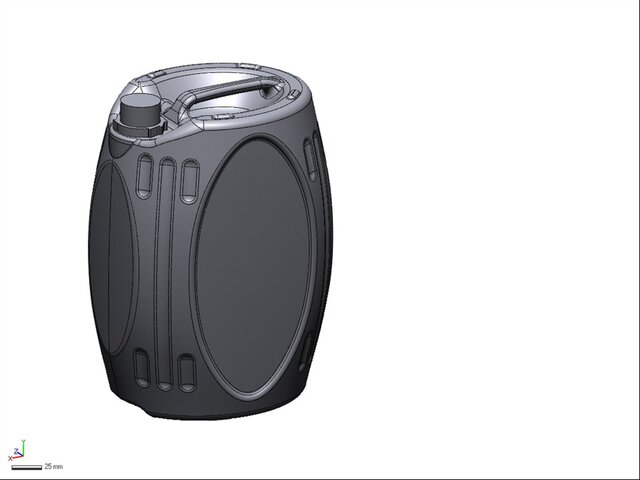 3D model of Industrial Plastic Jerrycan