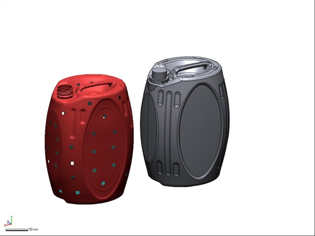 3D model of Industrial Plastic Jerrycan