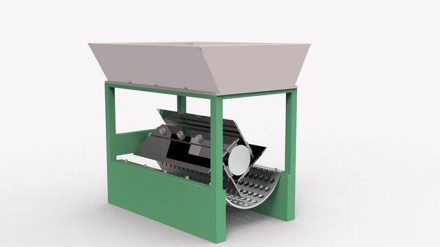 Glass fiber crashing machine– 3D Mechanical CAD Design