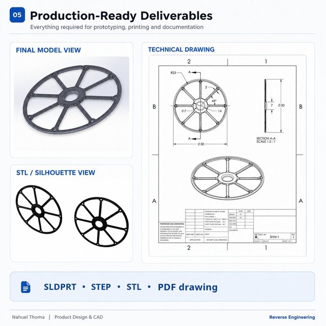 3D model of 3D Scan to Parametric CAD | Reverse Engineering for 3D Printing