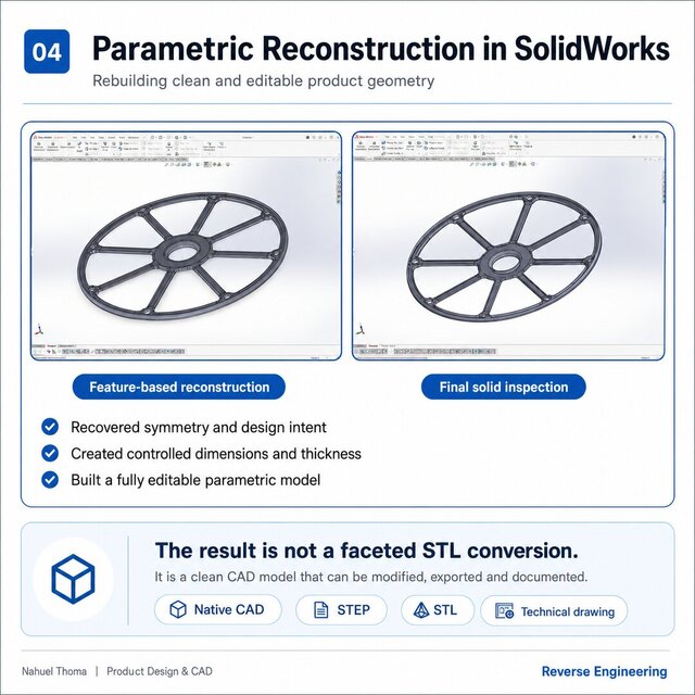 3D model of 3D Scan to Parametric CAD | Reverse Engineering for 3D Printing