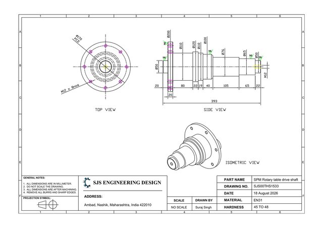 SPM Rotary Drive Shaft