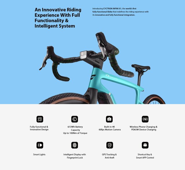 3D model of CYCTRON INFINI X1 | Connected e-Bike Product Innovation