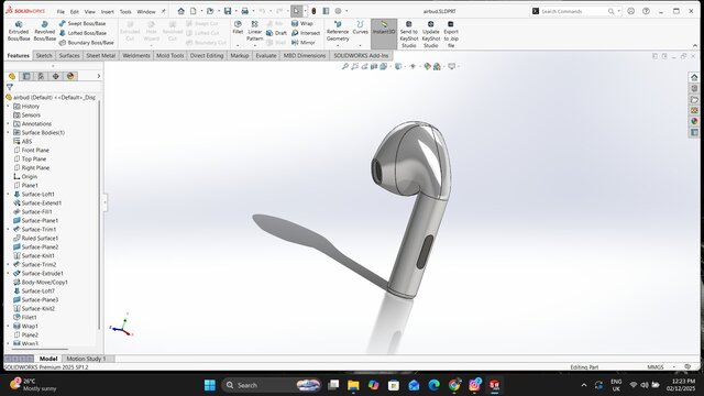 Airbuds Surface Modeling
