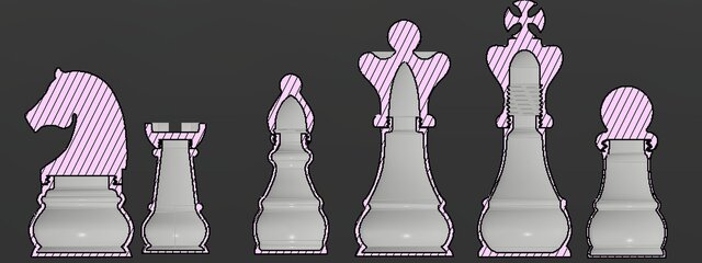 3D model of Parametric Chess Set with Threaded Assembly – Designed for 3D Printing