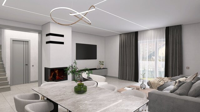 3D model of 3D Architectural interior visualization