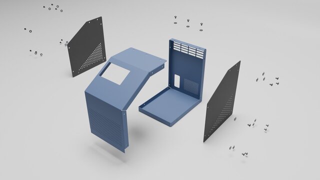 3D model of Sheet Metal Cabinet | SolidWorks Design & Fabrication Drawings