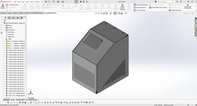 Sheet Metal Cabinet | SolidWorks Design & Fabrication Drawings