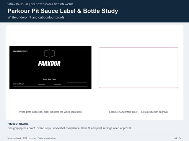 Parkour Pit Sauce Label & Bottle Study – image 4 of 4