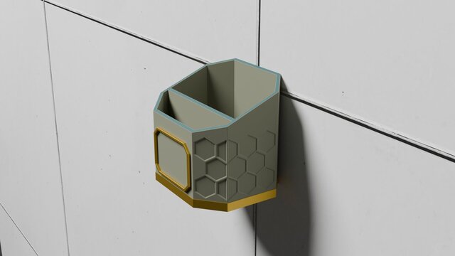 Modern Dual-Compartment Organizer - Bathroom & Desk Caddy (FDM 3D Print Ready) – image 4 of 6