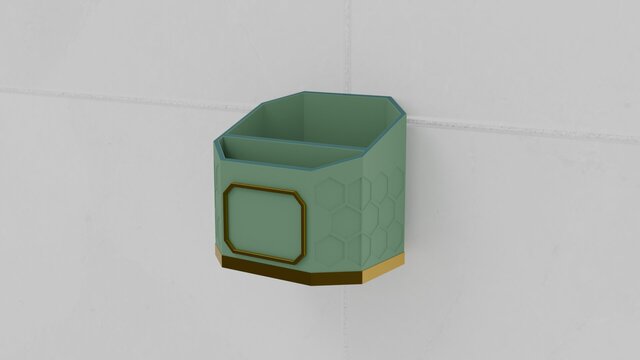 Modern Dual-Compartment Organizer - Bathroom & Desk Caddy (FDM 3D Print Ready) – image 2 of 6