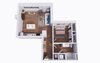 3D Modern Bedroom Apartment Interior Floor Plan design by bakertobs