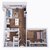 3D Modern Bedroom Apartment Interior Floor Plan