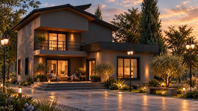 Contemporary Residence | Exterior Material Design & 3D Visualization – image 2 of 2