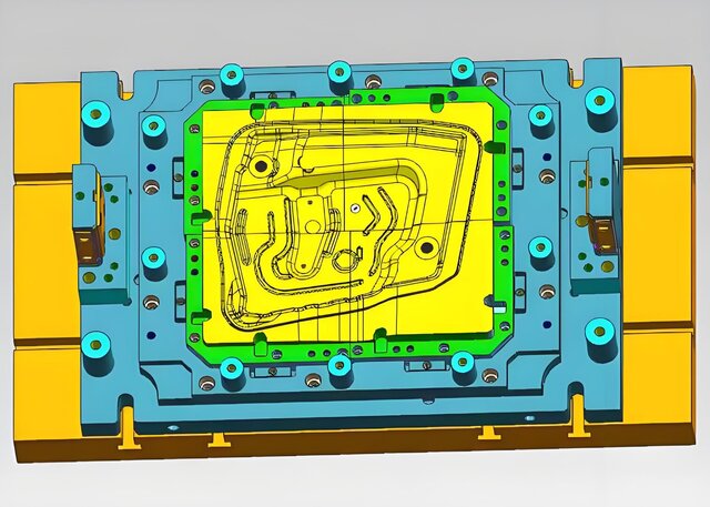 3D model of Steel Single-Operation Stamping Die Set | Full Structural Design in UG NX