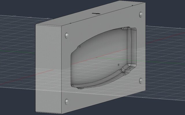 3D model of Aircraft Part Design With Mold
