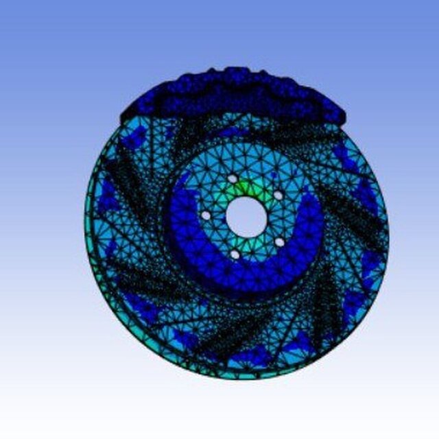 Disc Brake Thermal-Structural Analysis (SOLIDWORKS + ANSYS) – image 4 of 4
