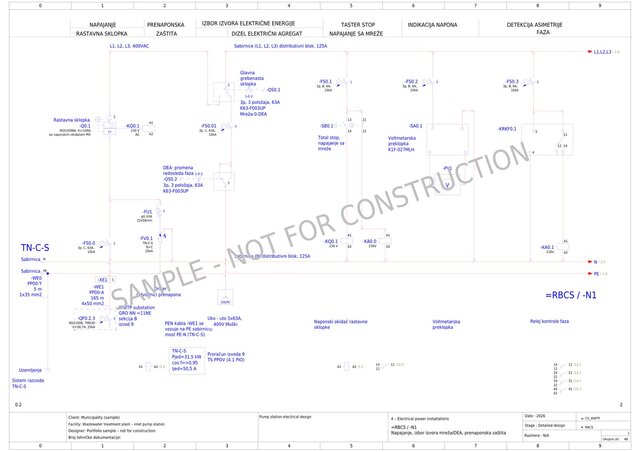 Pump Station Switchboard - Schematics, Panel Layout and BOM – image 1 of 2