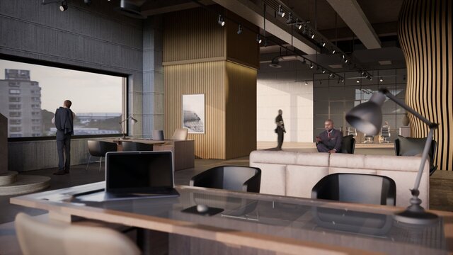 3D model of Contemporary office 3D commercial renders