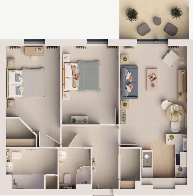 Furnished 3D floor plans, UK – image 3 of 8
