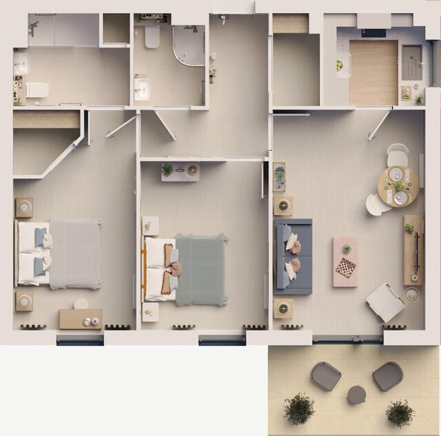 Furnished 3D floor plans, UK – image 4 of 8