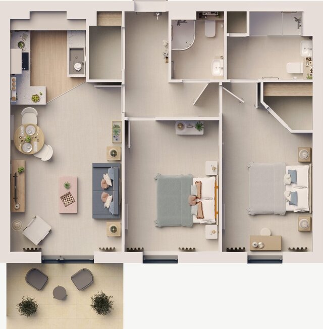 Furnished 3D floor plans, UK – image 2 of 8