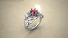 White Gold Ruby Floral Ring CAD Design design by romanh2