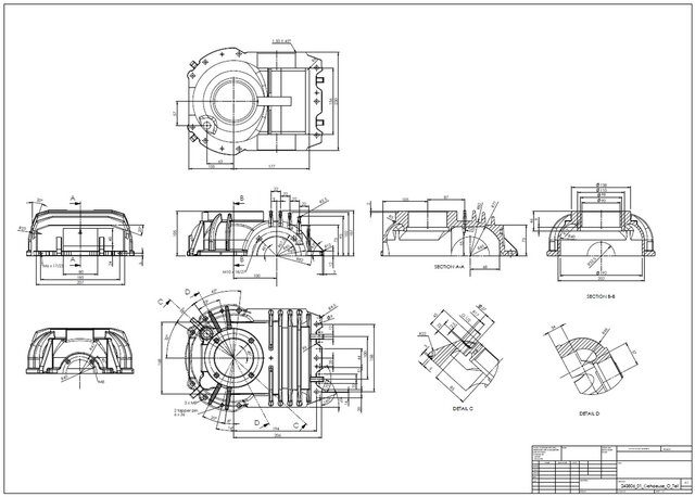 Gearbox Housing – Precision Cast Design with Full Technical Drawings