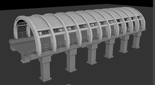 3D model of Modern MRT Station Concept Design