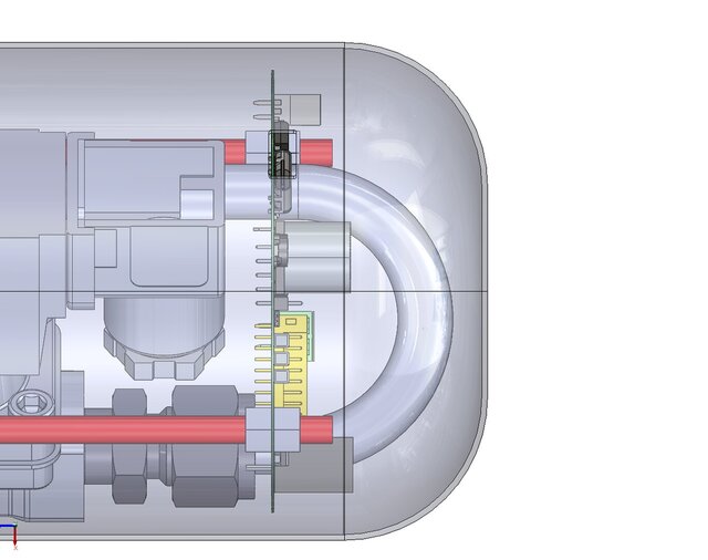 3D model of PCB with Air filled Cylinder