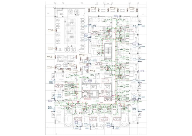 3D model of Complete Commercial (HVAC & Plumbing) 2D Shop Drawings