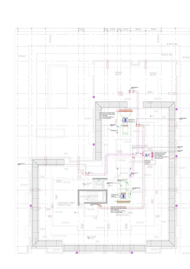 3D model of Complete Commercial (HVAC & Plumbing) 2D Shop Drawings