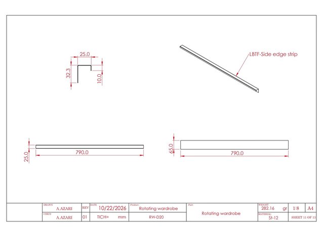 Rotating Wardrobe & Multi-Tier Shelving System – Complete Manufacturing & Assembly Drawings – image 5 of 14
