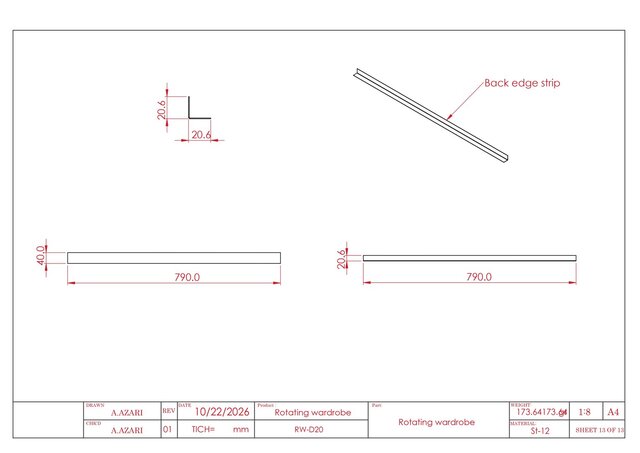 Rotating Wardrobe & Multi-Tier Shelving System – Complete Manufacturing & Assembly Drawings – image 14 of 14