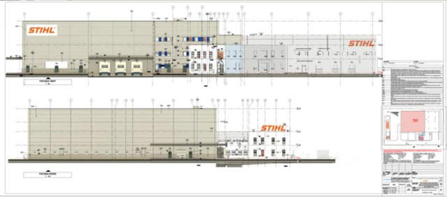 3D model of STIHL Romania – Industrial Revit BIM & Technical Design