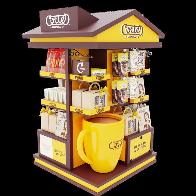3D model of Premium Retail Island Display