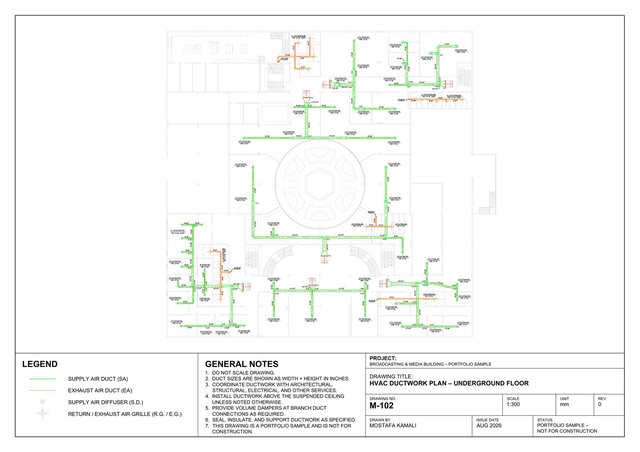 3D model of Broadcasting & Media Building – MEP & Mechanical Systems