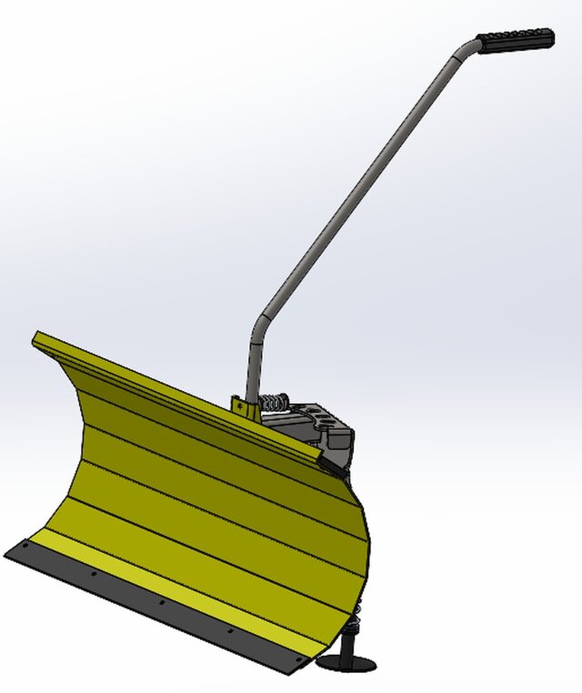 3D model of Walking Tractor Snow Push Shovel