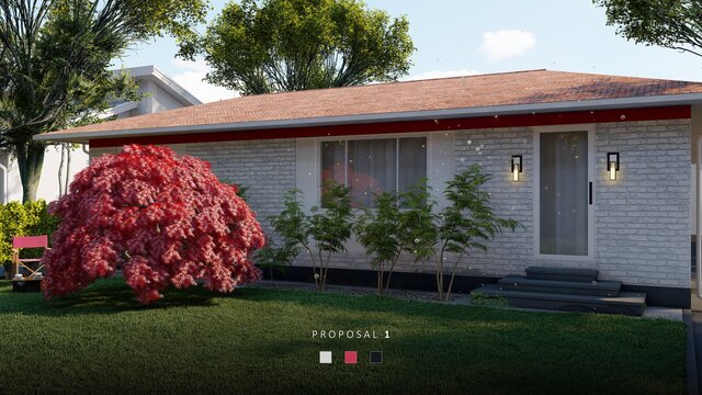 3D model of Facade of a Japanese Maple