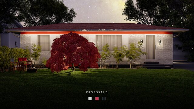 3D model of Facade of a Japanese Maple