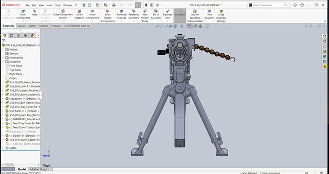 3D model of 5.56 belt-fed Light Machine Gun