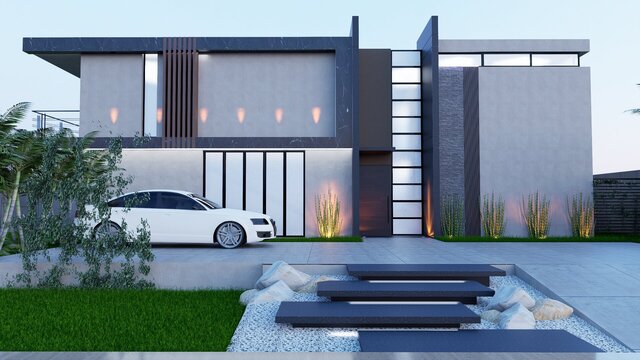 3D model of Modern Villa Exterior | Architectural 3D Visualization