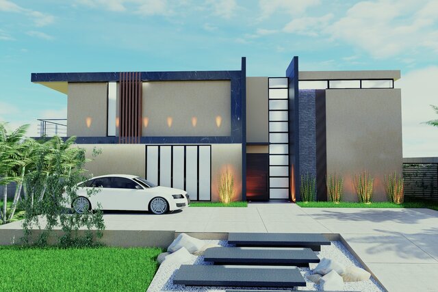 3D model of Modern Villa Exterior | Architectural 3D Visualization