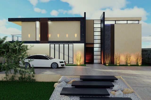 3D model of Modern Villa Exterior | Architectural 3D Visualization