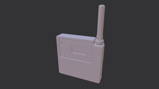 3D model of Custom 3D-Printed Enclosure for Heltec V3 IoT Mesh Node with Integrated LiPo Battery