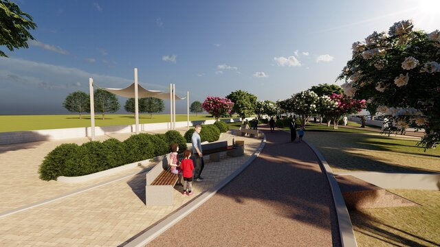 3D model of Public Park Landscape Design