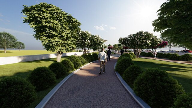 3D model of Public Park Landscape Design