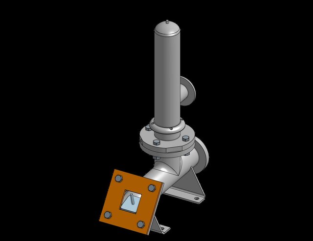 3D model of hydram-pump-assembly