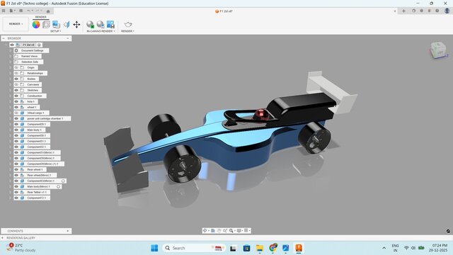 F1 car design for school competition